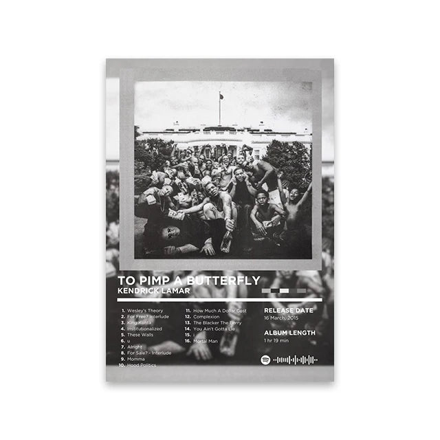 Rapper Album Cover Retro Poster Music Canvas Wall Art Print