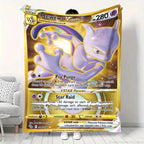 Cartoon Card Pokemon Pikachu Flannel Blanket