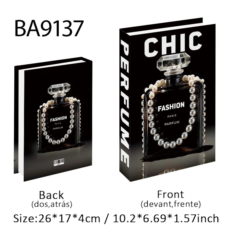Luxury Perfume Fake Book Storage Box