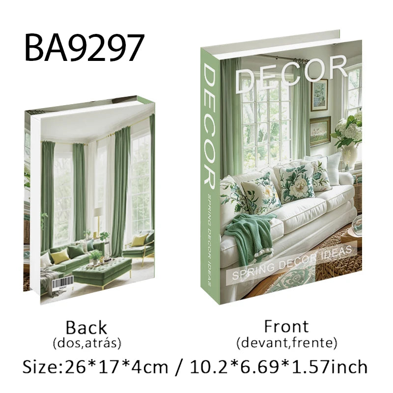 Fashion Luxury Fake Book Storage Box Perfume Decorative Books