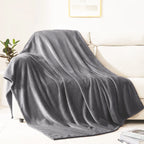 Fleece Blanket Grey Lightweight Blanket