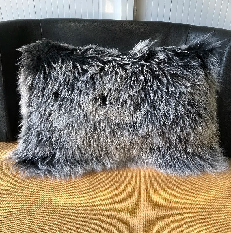 Genuine Mongolian Lamb Fur Cushion Cover