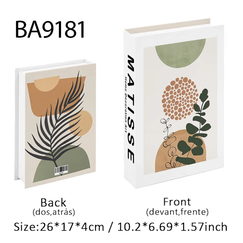 Open Luxury Fake Book Storage Box