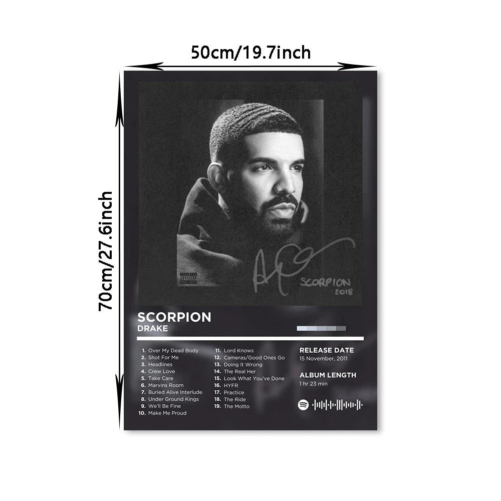 Rapper Album Cover Retro Poster Music Canvas Wall Art Print