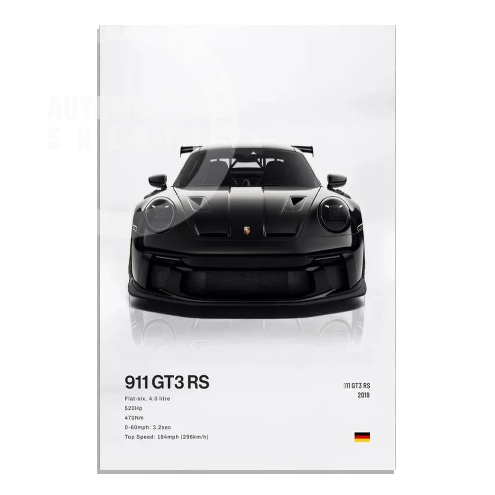 Minimalist Hyper Car Poster - E60 M5 CS M3 G800 911 GT3RSports Car Supercar Canvas