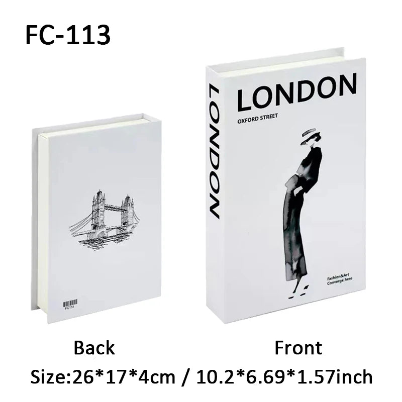 Fashion Luxury Fake Book Storage Box Perfume Decorative Books