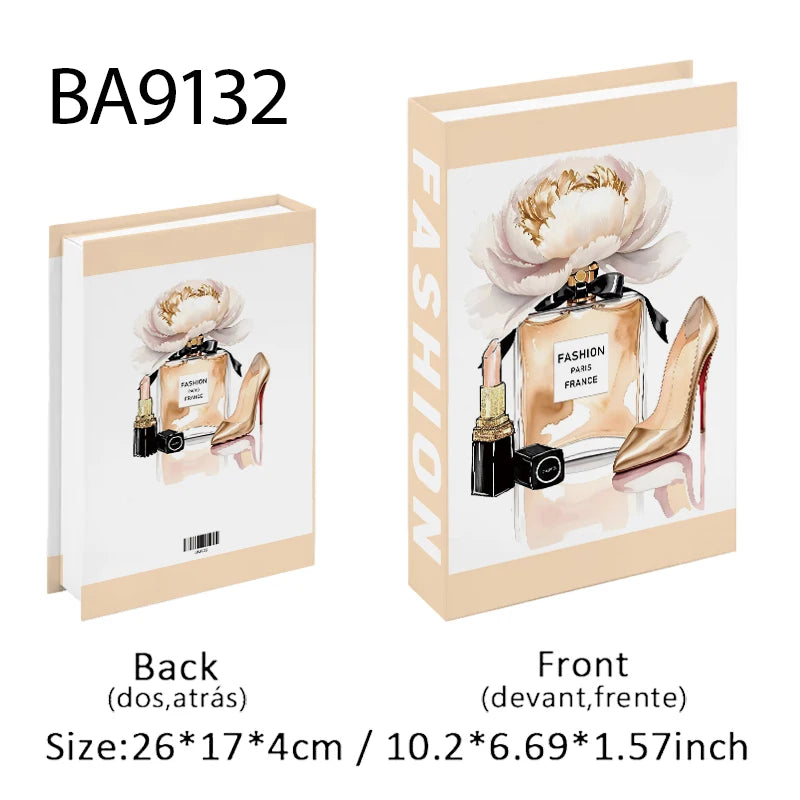 Luxury Perfume Fake Book Storage Box