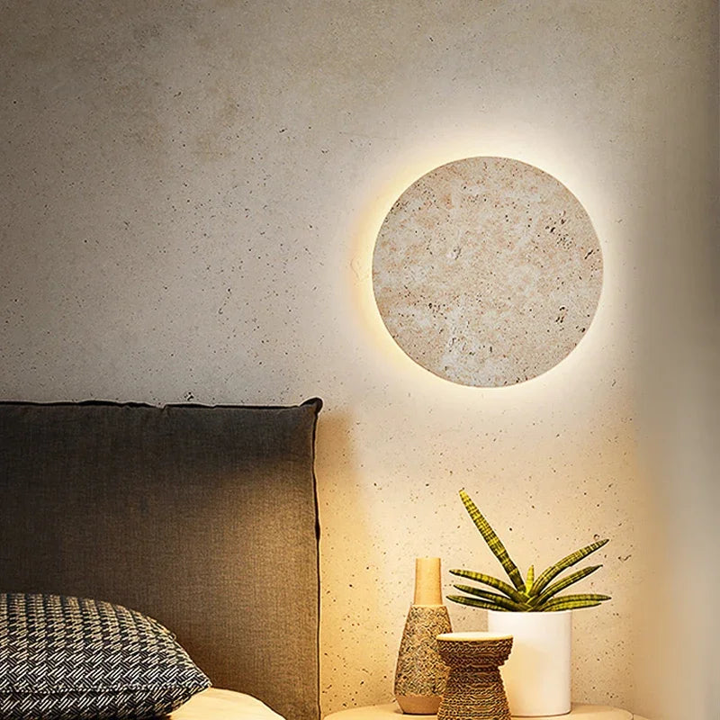 Natural Yellow Cave Stone Led Sconce Lamp