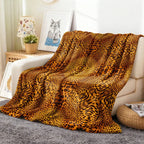Throw Leopard pattern arts Cow skin pattern Flannel Blanket
