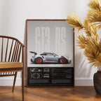 Minimalist 911 GT3-RS 718 GT4 RS Hyper Car Sports Car Supercar Poster