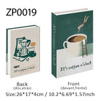Coffee Lover Open Fake Book Storage Box