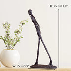 30cm Giacometti Sculpture Bronze Walking Man Statue Abstract Skeleton