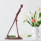 30cm Giacometti Sculpture Bronze Walking Man Statue Abstract Skeleton
