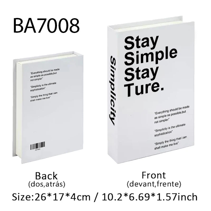 Open Luxury Fake Book Storage Box
