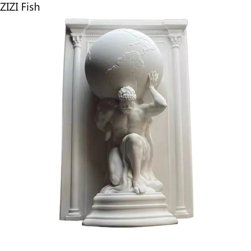 Hercules Mythical Figures Plaster Statue Desk Decoration
