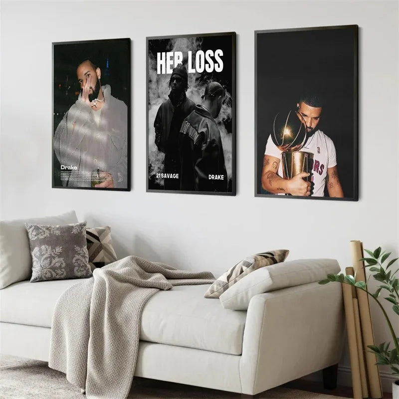 Black and White Drake Concert Cover Poster