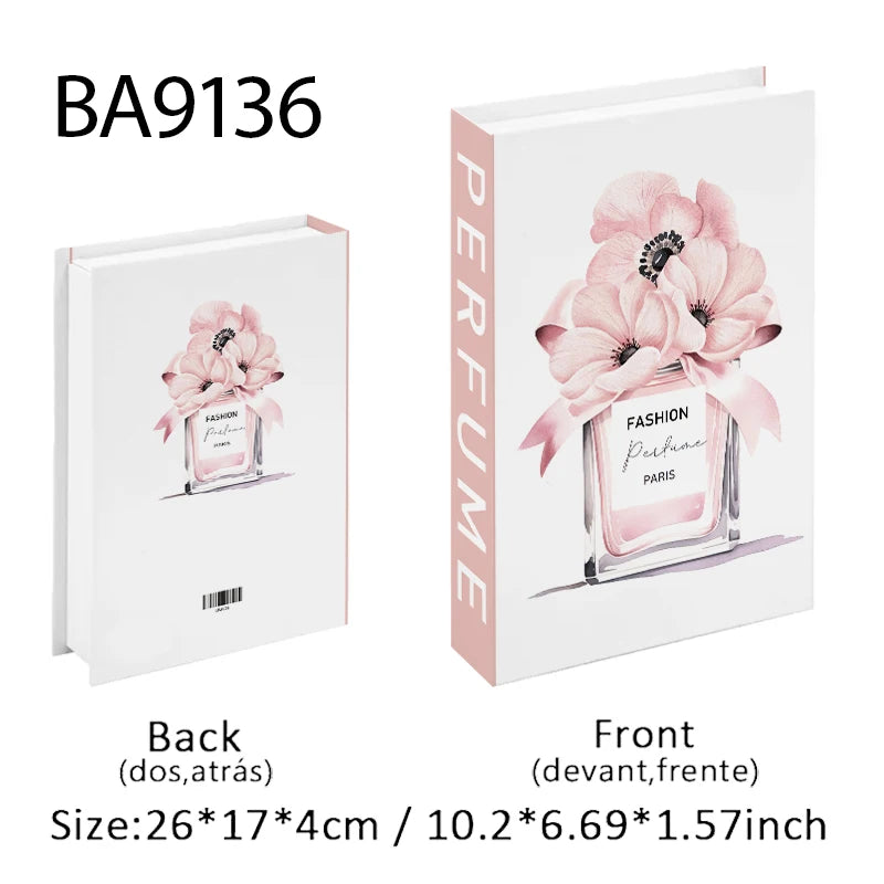 Luxury Perfume Fake Book Storage Box