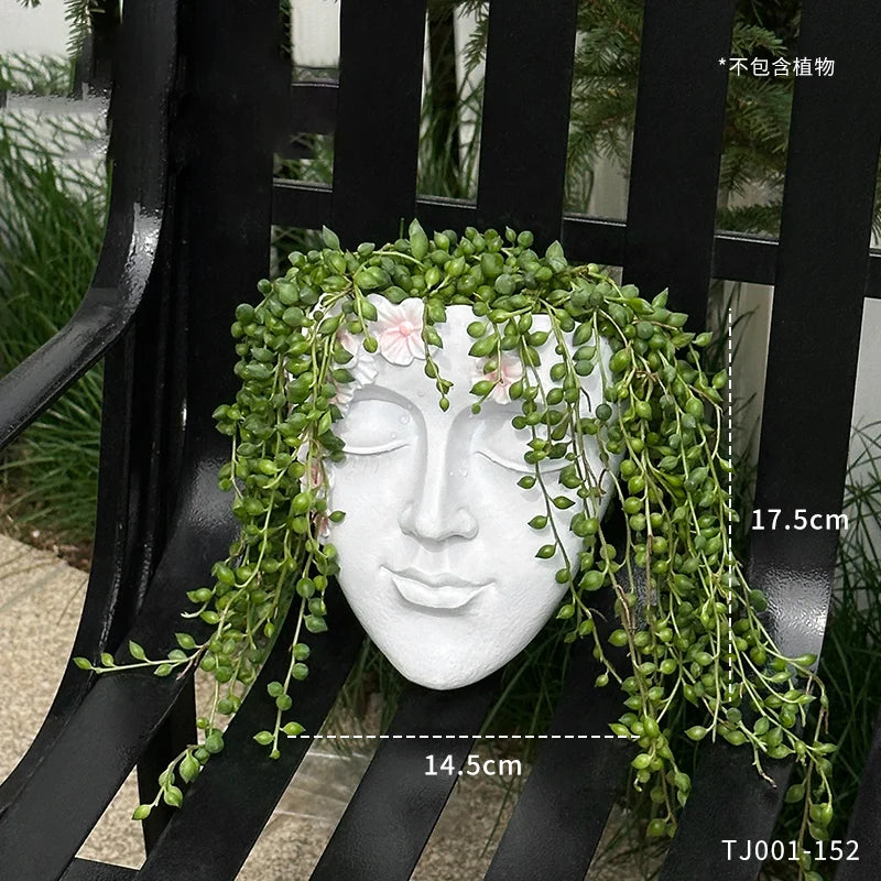 Classic Facial Flower Pot Head Wall Flower Pot