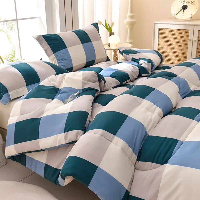 Winter Bedding Thick Quilt Blanket Thickened Warm Flannel Fleece Duvet Blanket