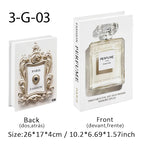 Fashion Luxury Fake Book Storage Box Perfume Decorative Books
