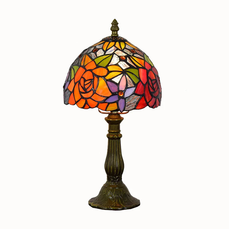 European Style Table Lamp Stained Glass Reading Light
