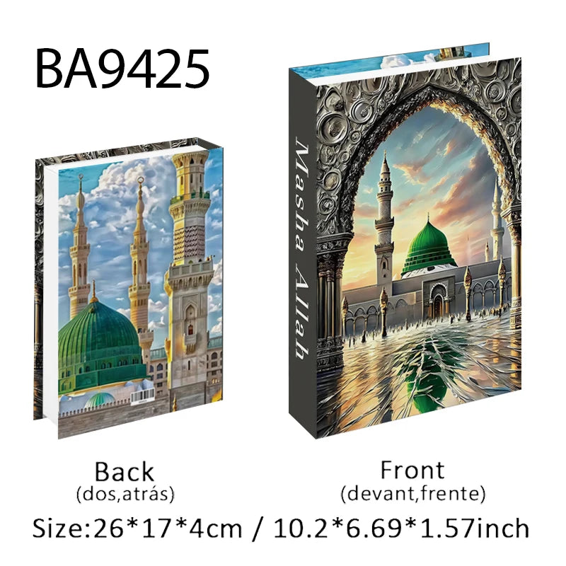 Islamic Kaaba Mosque Luxe Fake Book Storage Box