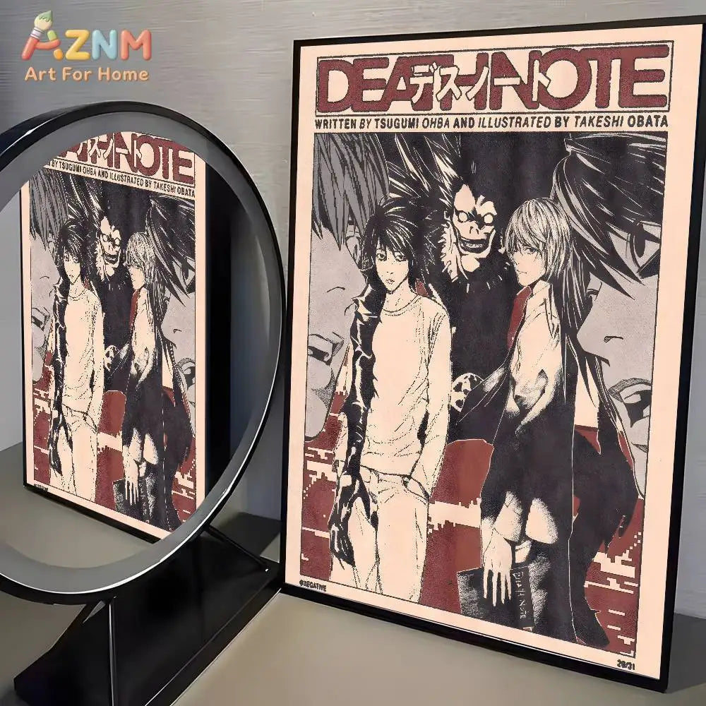 1pc Anime Death Note Classic Vintage poster art HD canvas