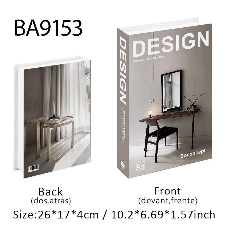 Fashion Paris Milan Luxe Fake book Decorative Books Storage Box