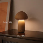 Wooden Mushrooms Night Light Touch Switch Bedroom Bedside Table Lamp