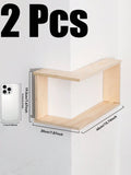 Corner Floating Wooden Shelves