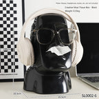 Creative Moai Stone Statue Tissue Box Glasses Holder Head Mounted Earphone Stand