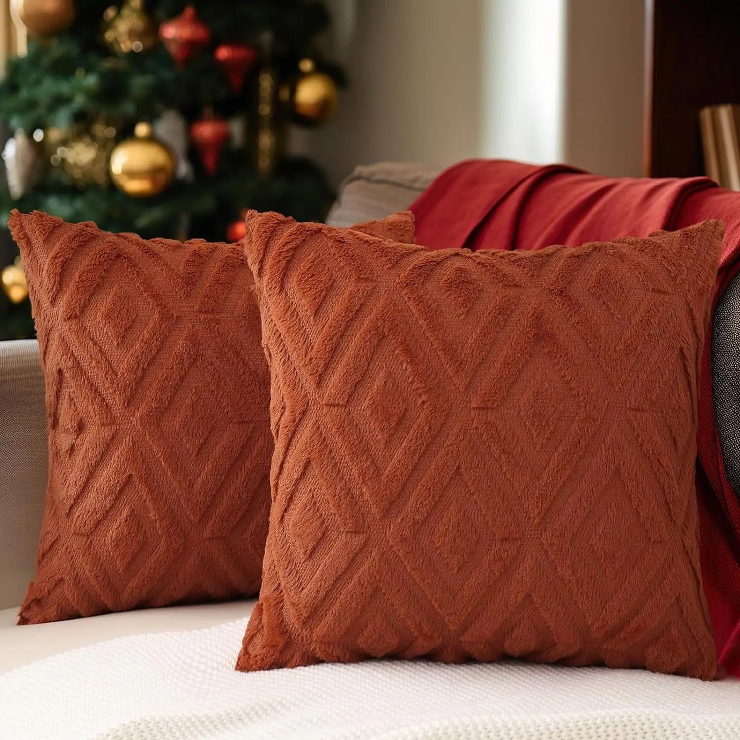 HAPIHAPPY Throw Pillow Covers Set of 2