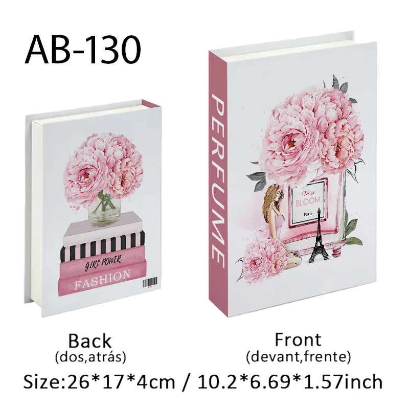 Fashion Luxury Fake Book Storage Box Perfume Decorative Books
