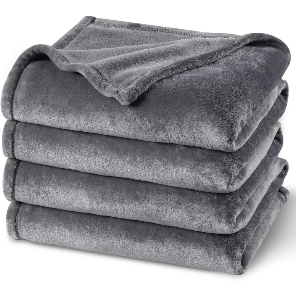 Fleece Blanket Grey Lightweight Blanket