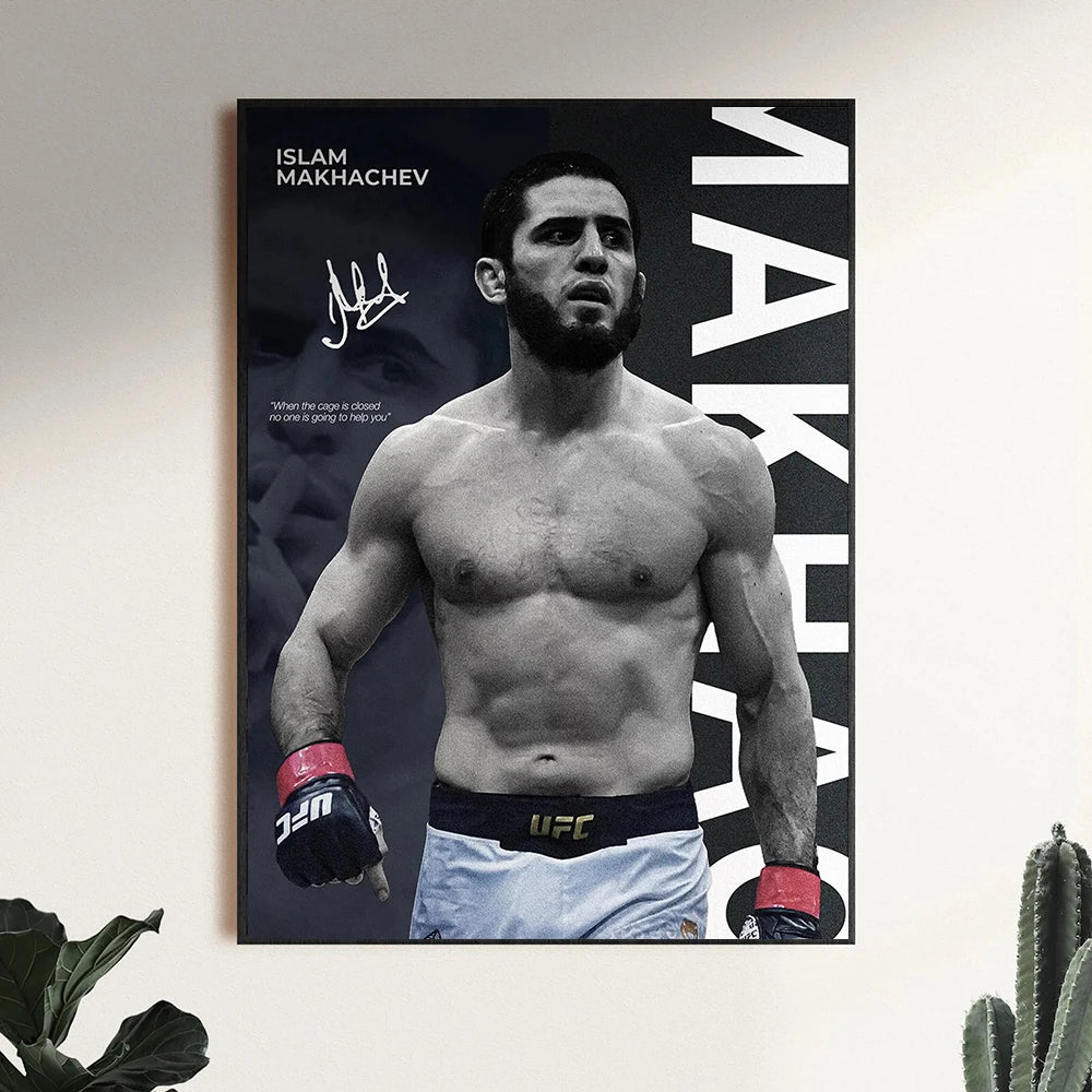 Famous Boxing Legends Poster UFC Inspirational ILIA TOPURIA Canvas Print
