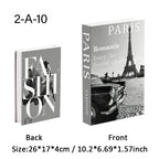 Fashion Paris Milan Luxe Fake book Decorative Books Storage Box