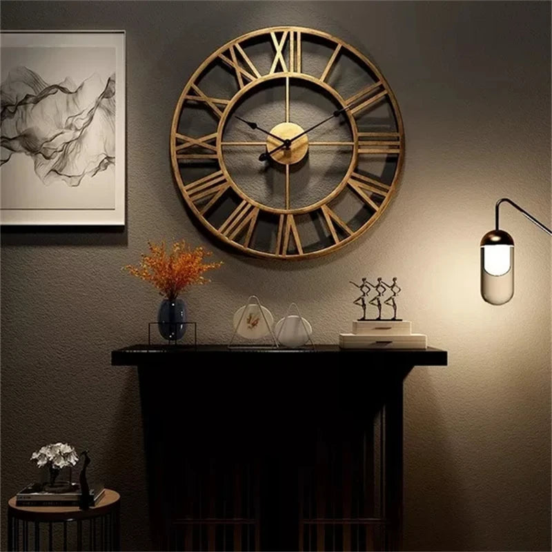 60CM Large 3D Wall Clocks Roman Numerals