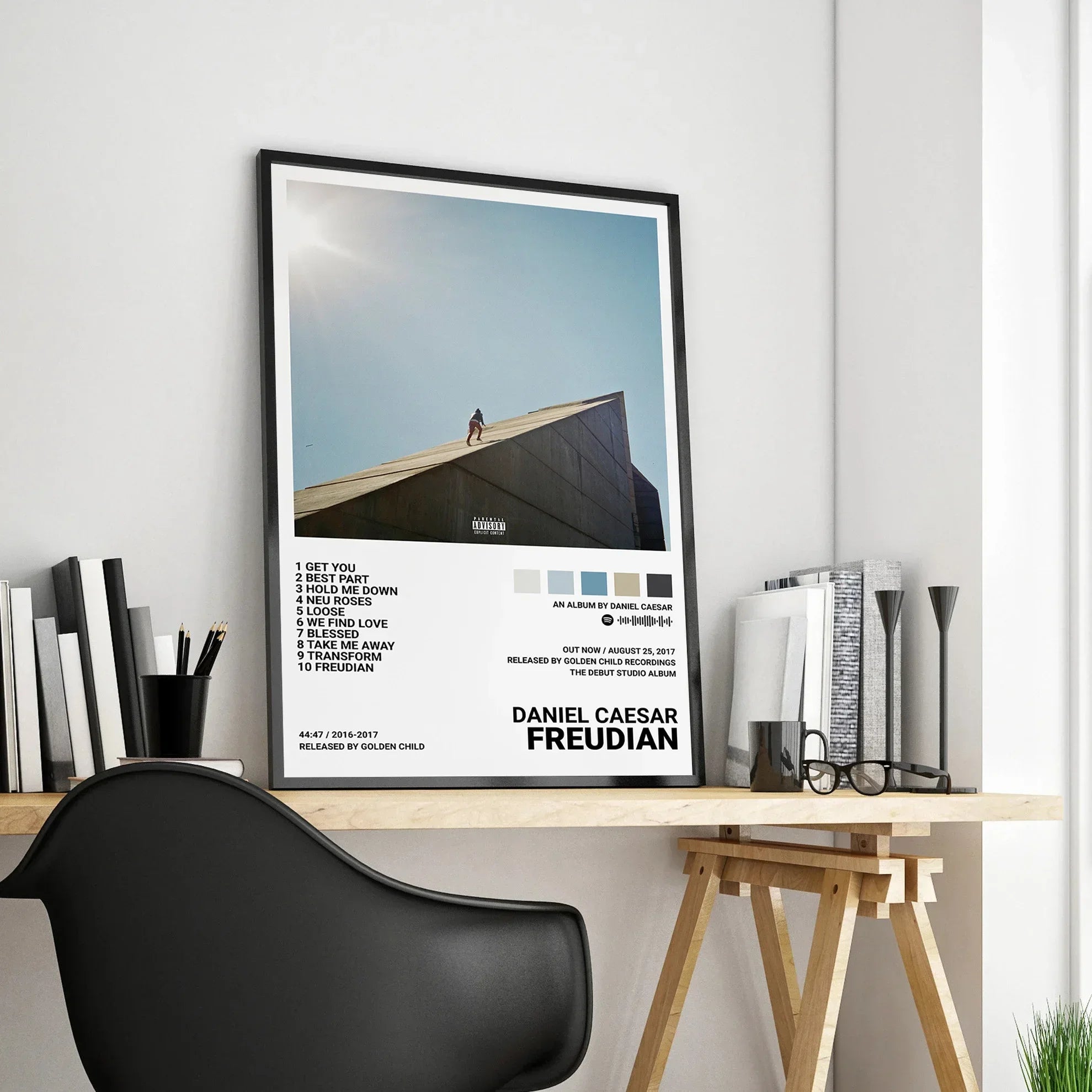 Daniel Caesar Singer Music Album Cover Freudian Canvas Painting Poster