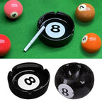 Unique Black Eight Ceramic Ashtray