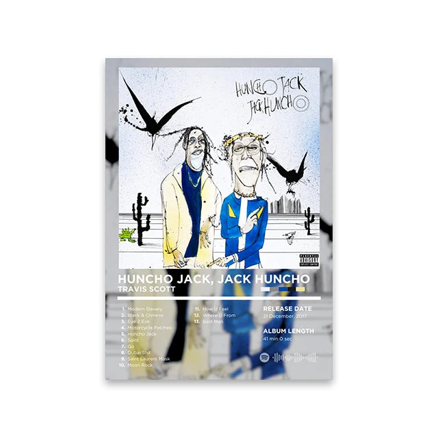 Rapper Album Cover Retro Poster Music Canvas Wall Art Print