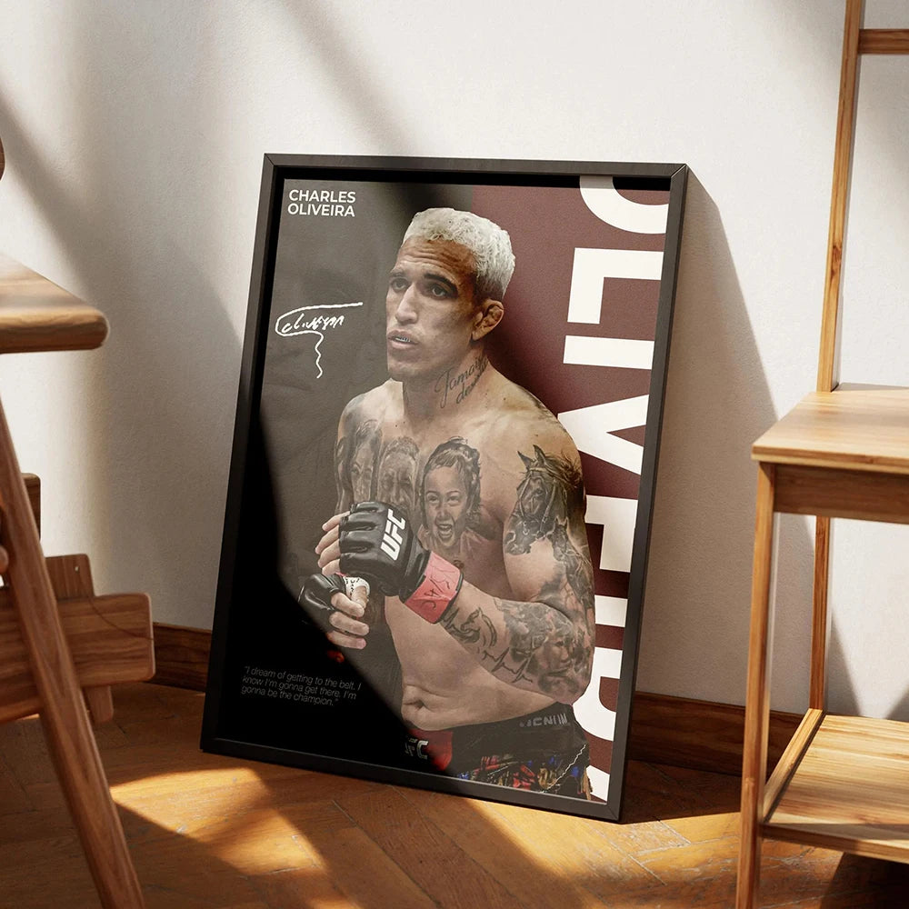 Famous Boxing Legends Poster UFC Inspirational ILIA TOPURIA Canvas Print