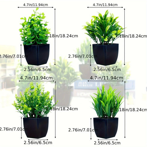 1pc Fake Mini Artificial Eucalyptus Potted Plant
