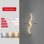 Long Strip LED Wall Lamp Modern Remote Control Dimming Living Roomdecor Wall Lamp