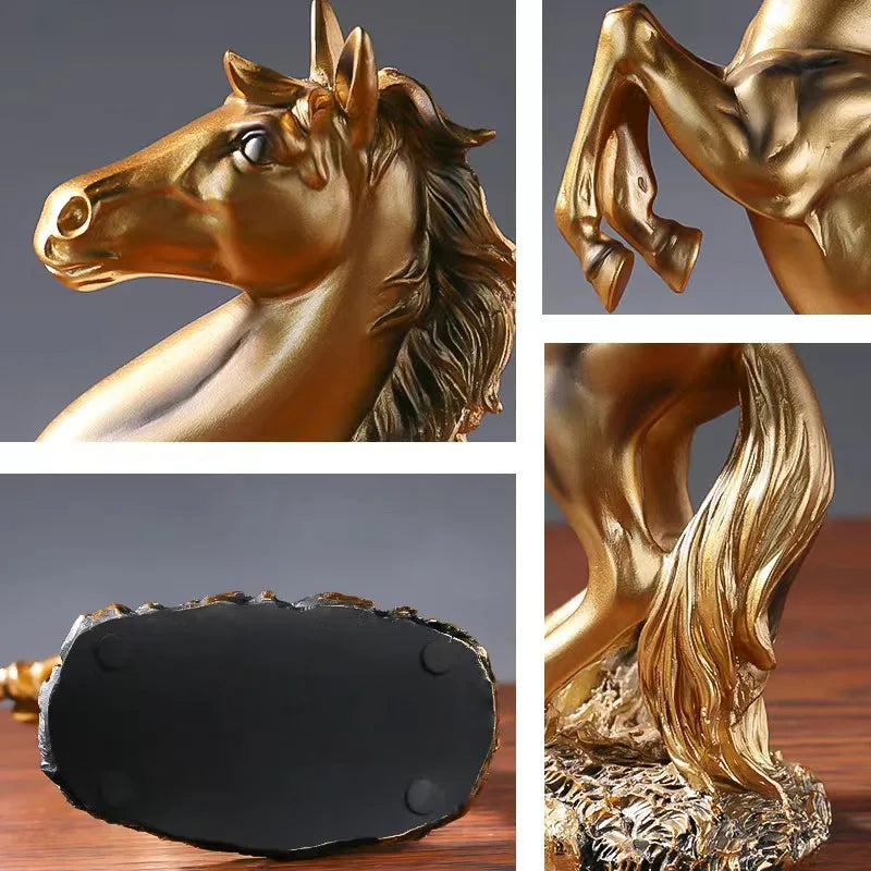 European Style Home Resin Victory Horse Statue