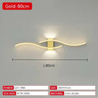 Long Strip LED Wall Lamp Modern Remote Control Dimming Living Roomdecor Wall Lamp