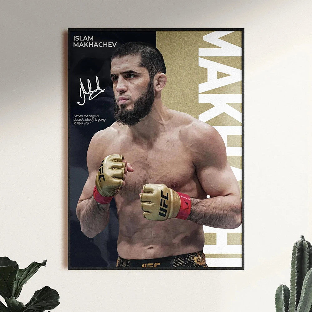 Famous Boxing Legends Poster UFC Inspirational ILIA TOPURIA Canvas Print