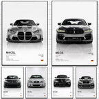 Minimalist Hyper Car Poster - E60 M5 CS M3 G800 911 GT3RSports Car Supercar Canvas