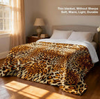 Throw Leopard pattern arts Cow skin pattern Flannel Blanket