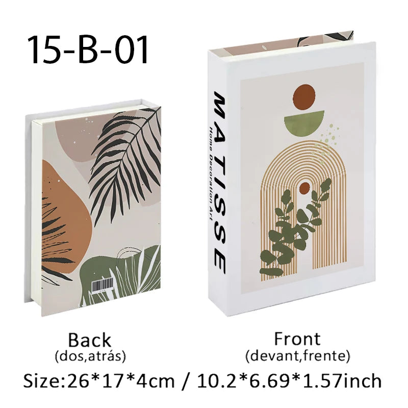 Open Luxury Fake Book Storage Box