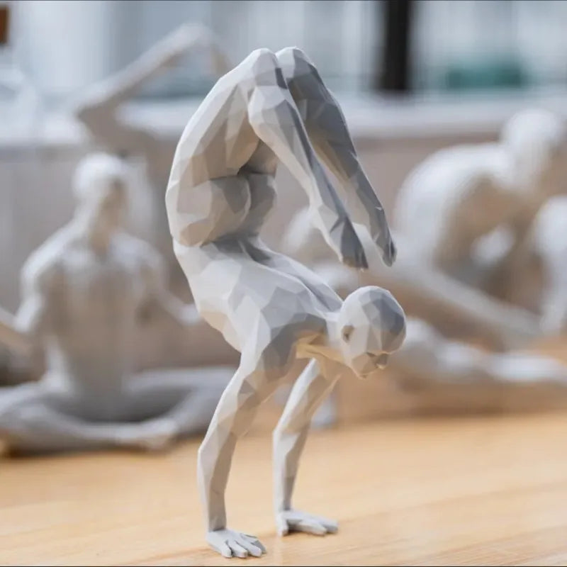 Yoga Man Figurine - Minimalist Home Decor Statue